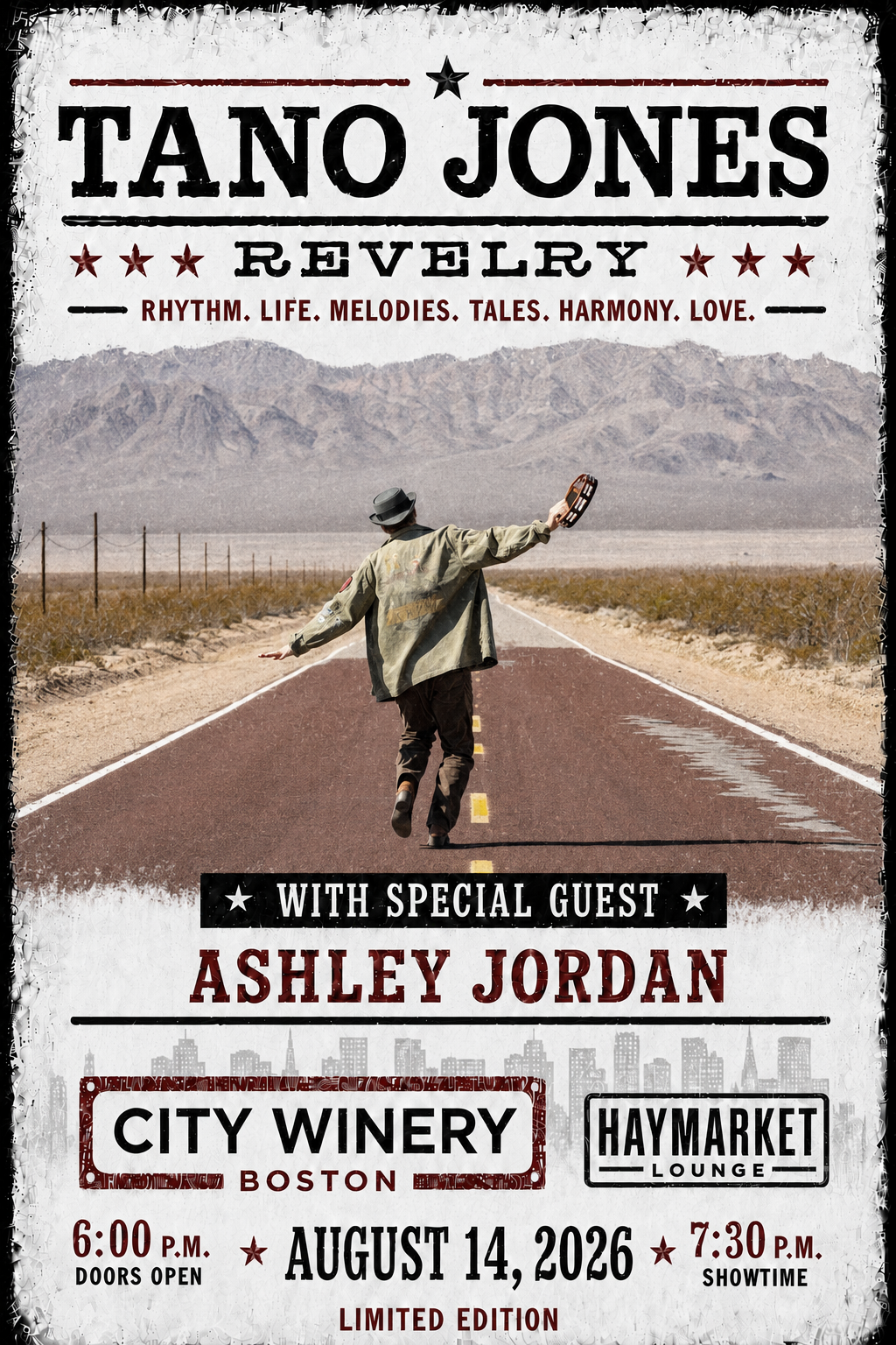 City Winery Boston Limited Edition Show Poster - Numbered and Autographed