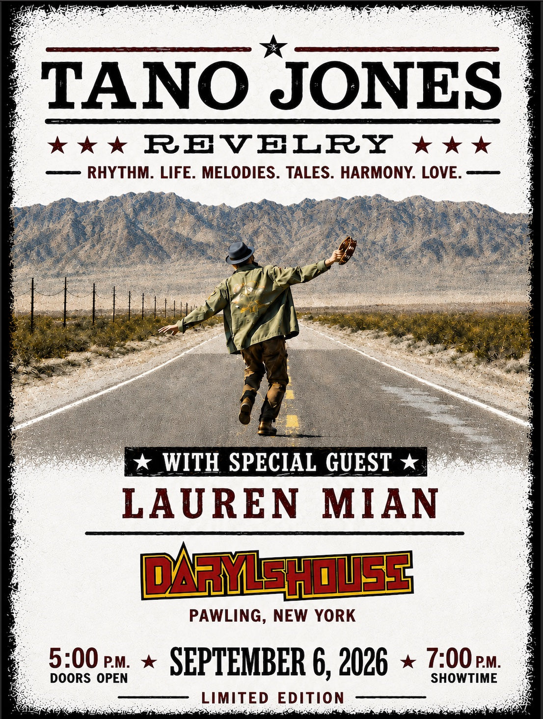 Daryl's House Limited Edition Show Poster - Numbered and Autographed