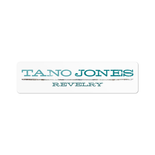 Tano Jones Revelry Small White Sticker